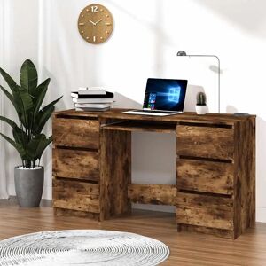 Bureau en chêne fumé 140cm vidaXL Bureau en chêne fumé 140cm vidaXL