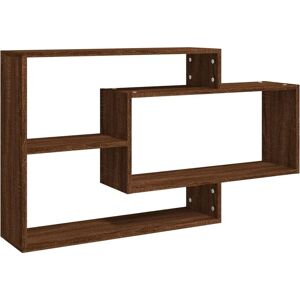 vidaXL Awo36839 Brown Oak Wall Shelf - Wall Shelf vidaXL Awo36839 Brown Oak Wall Shelf - Wall Shelf