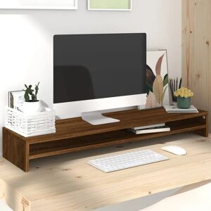vidaXL Monitor Stand Brown Oak Engineered Wood - Monitor Stand vidaXL Monitor Stand Brown Oak Engineered Wood - Monitor Stand