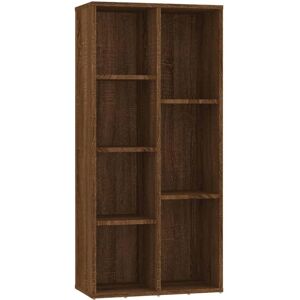 vidaXL Brown Oak Book Cabinet Highboard - Book Storage Furniture vidaXL Brown Oak Book Cabinet Highboard - Book Storage Furniture