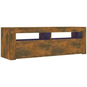 VidaXL Smoked Oak TV Cabinet with LED Lights - TV Stand 120x35x40 cm VidaXL Smoked Oak TV Cabinet with LED Lights - TV Stand 120x35x40 cm