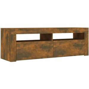 VidaXL Smoked Oak TV Cabinet with LED Lights - TV Stand 120x35x40 cm VidaXL Smoked Oak TV Cabinet with LED Lights - TV Stand 120x35x40 cm