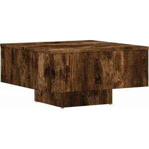 vidaXL Smoked Oak Coffee Table - Engineered Wood Accent Center Side End Table vidaXL Smoked Oak Coffee Table - Engineered Wood Accent Center Side End Table