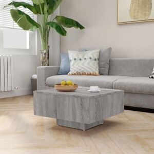vidaXL Grey Sonoma Coffee Table - Engineered Wood - 60x60x31.5 cm vidaXL Grey Sonoma Coffee Table - Engineered Wood - 60x60x31.5 cm