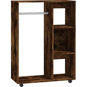 vidaXL Smoked Oak Wardrobe - Engineered Wood Closet Organizer - 80x40x110 cm vidaXL Smoked Oak Wardrobe - Engineered Wood Closet Organizer - 80x40x110 cm
