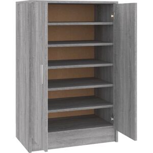vidaXL Sonoma Grey Shoe Cabinet - Shoe Storage Solution vidaXL Sonoma Grey Shoe Cabinet - Shoe Storage Solution