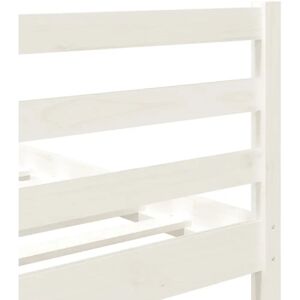 vidaXL 3101269 Bed Frame White Solid Wood 90x200 cm - Bed Frame vidaXL 3101269 Bed Frame White Solid Wood 90x200 cm - Bed Frame