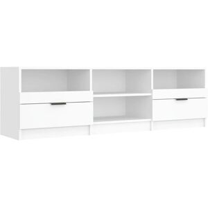 vidaXL White TV Cabinet Engineered Wood - Modern Storage Furniture vidaXL White TV Cabinet Engineered Wood - Modern Storage Furniture