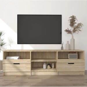 vidaXL Sonoma oak TV Cabinet - Modern Engineered Wood Entertainment Center vidaXL Sonoma oak TV Cabinet - Modern Engineered Wood Entertainment Center