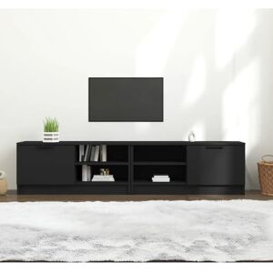 vidaXL 811469 Black TV Cabinet - Modern Media Unit vidaXL 811469 Black TV Cabinet - Modern Media Unit