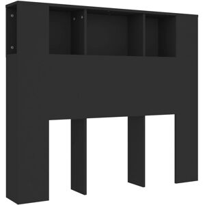 vidaXL Headboard Cabinet Black 120x18.5x102.5 cm - Headboard Cabinet vidaXL Headboard Cabinet Black 120x18.5x102.5 cm - Headboard Cabinet