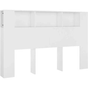 vidaXL Headboard Cabinet White 160x18.5x104.5 cm - Headboard Cabinet vidaXL Headboard Cabinet White 160x18.5x104.5 cm - Headboard Cabinet
