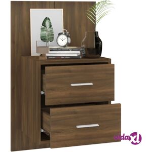 vidaXL Wall-mounted Bedside Cabinet - Brown Oak - Space-saving & Modern vidaXL Wall-mounted Bedside Cabinet - Brown Oak - Space-saving & Modern