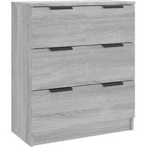 vidaXL Graues Sonoma Sideboard - Holzverbundmaterial - Wohnzimmermöbel vidaXL Graues Sonoma Sideboard - Holzverbundmaterial - Wohnzimmermöbel