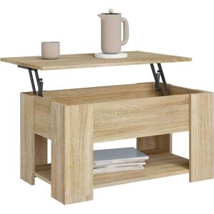 vidaXL Sonoma Oak Coffee Table - Engineered Wood Multi-Functional vidaXL Sonoma Oak Coffee Table - Engineered Wood Multi-Functional