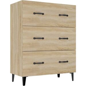 vidaXL Sonoma Eiche Sideboard 69,5x34x90 cm - Sideboard vidaXL Sonoma Eiche Sideboard 69,5x34x90 cm - Sideboard