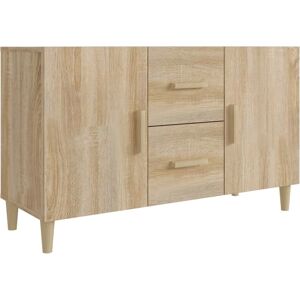 vidaXL Sonoma Oak Sideboard - Engineered Wood Storage Furniture vidaXL Sonoma Oak Sideboard - Engineered Wood Storage Furniture
