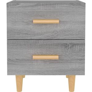 VidaXL Scandinavian Style Nightstands - 2 pcs Gray Sonoma - Nightstand VidaXL Scandinavian Style Nightstands - 2 pcs Gray Sonoma - Nightstand