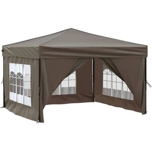 vidaXL Taupe Foldefesttelt - 291x291x245 cm - Udendørs begivenhedsly vidaXL Taupe Foldefesttelt - 291x291x245 cm - Udendørs begivenhedsly