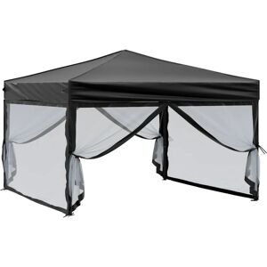 vidaXL Sorte 292x292x245cm Sammenklappelig Festtelt med Sidevægge vidaXL Sorte 292x292x245cm Sammenklappelig Festtelt med Sidevægge