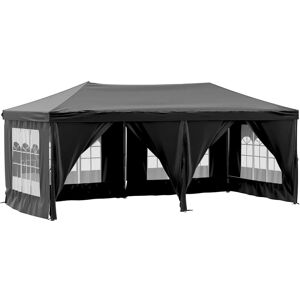 vidaXL Zwarte Opvouwbare Feesttent met Zijwanden vidaXL Zwarte Opvouwbare Feesttent met Zijwanden