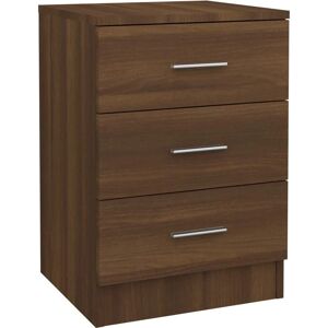 vidaXL Bedside Cabinet Brown Oak - Nightstand Bedroom Storage vidaXL Bedside Cabinet Brown Oak - Nightstand Bedroom Storage