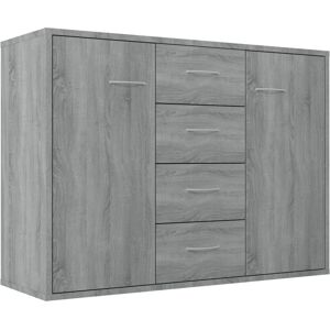 vidaXL Grey Sonoma Sideboard - Storage & Organizer - 88x30x65 cm vidaXL Grey Sonoma Sideboard - Storage & Organizer - 88x30x65 cm