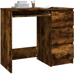 vidaXL Smoked Oak Desk - Modern Computer Study Table 90x45x76 cm vidaXL Smoked Oak Desk - Modern Computer Study Table 90x45x76 cm