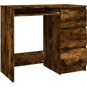 vidaXL Gerookte Eik Bureau - Moderne Computerstudietafel 90x45x76 cm vidaXL Gerookte Eik Bureau - Moderne Computerstudietafel 90x45x76 cm