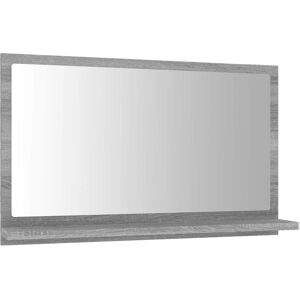 vidaXL Sonoma Grey Bathroom Mirror - Engineered Wood - 60x10.5x37 cm vidaXL Sonoma Grey Bathroom Mirror - Engineered Wood - 60x10.5x37 cm
