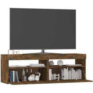 vidaXL TV Cabinet with LED Lights Smoked Oak - TV Cabinet vidaXL TV Cabinet with LED Lights Smoked Oak - TV Cabinet