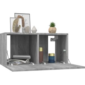 vidaXL Wall-mounted TV Cabinet - Gray Sonoma - Modern Minimalist Design vidaXL Wall-mounted TV Cabinet - Gray Sonoma - Modern Minimalist Design