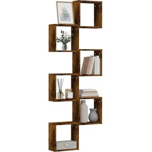 vidaXL Smoked Oak Wall Cube Shelves - Wall Shelves vidaXL Smoked Oak Wall Cube Shelves - Wall Shelves