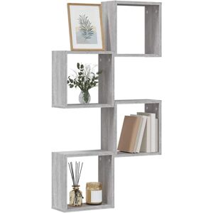 vidaXL Wall Shelves - 4 pcs - Grey Sonoma - Wall Shelves vidaXL Wall Shelves - 4 pcs - Grey Sonoma - Wall Shelves