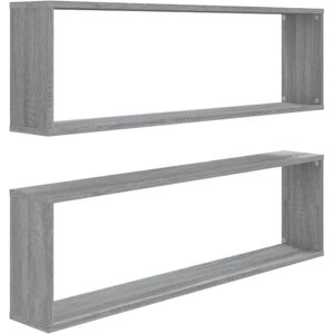 vidaXL 815909 Grey Shelve - Wall Cube Storage vidaXL 815909 Grey Shelve - Wall Cube Storage