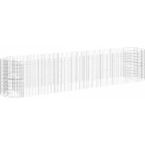 vidaXL Galvanized Iron Gabion Raised Bed - Garden Border vidaXL Galvanized Iron Gabion Raised Bed - Garden Border