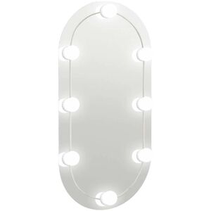 vidaXL Silver Oval LED Mirror - Wall Mount Bathroom Vanity vidaXL Silver Oval LED Mirror - Wall Mount Bathroom Vanity