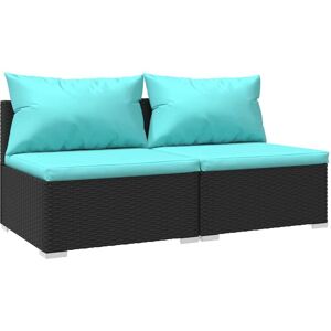 VidaXL Haveudstyrssæt - Kunstigt Rattan - Sort VidaXL Haveudstyrssæt - Kunstigt Rattan - Sort