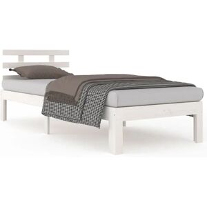 vidaXL Bed Frame White Solid Wood 90x200 cm - Bed frame vidaXL Bed Frame White Solid Wood 90x200 cm - Bed frame