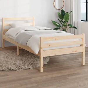 vidaXL Bed Frame - Solid Wood, 90x200 cm - Modern & Stable vidaXL Bed Frame - Solid Wood, 90x200 cm - Modern & Stable