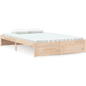 vidaXL 814944 Bedframe - Massief hout, 120x200 cm, Bruin vidaXL 814944 Bedframe - Massief hout, 120x200 cm, Bruin