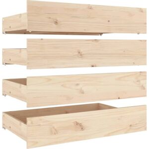 vidaXL Bed Drawers 4 pcs Solid Wood Pine - Bed Drawers vidaXL Bed Drawers 4 pcs Solid Wood Pine - Bed Drawers