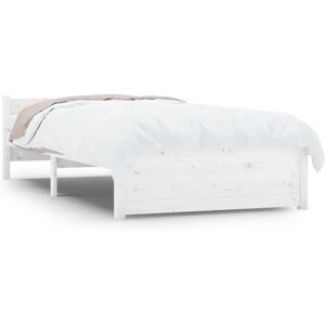 Estructura de cama de madera maciza blanca 90x190cm vidaXL - Tipo de cama Estructura de cama de madera maciza blanca 90x190cm vidaXL - Tipo de cama