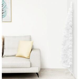 vidaXL White 150cm Slim Artificial Half Christmas Tree - Christmas Tree vidaXL White 150cm Slim Artificial Half Christmas Tree - Christmas Tree