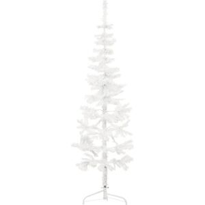 vidaXL Model Awo34151 White Slim Half Christmas Tree - Christmas Tree vidaXL Model Awo34151 White Slim Half Christmas Tree - Christmas Tree