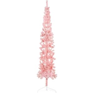 vidaXL Pink 240cm Half Christmas Tree with Stand vidaXL Pink 240cm Half Christmas Tree with Stand