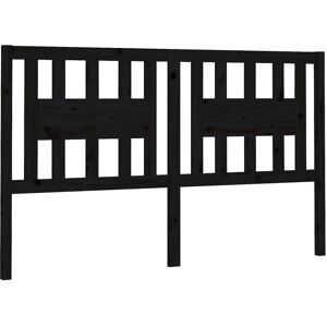 vidaXL Hovedgærde Sort 166x4x100 cm Massivt fyr - Hovedgærde vidaXL Hovedgærde Sort 166x4x100 cm Massivt fyr - Hovedgærde