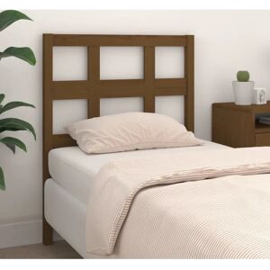 vidaXL Bed Honey Brown 105.5x4x100 cm Solid Wood Pine - Bed Headboard vidaXL Bed Honey Brown 105.5x4x100 cm Solid Wood Pine - Bed Headboard