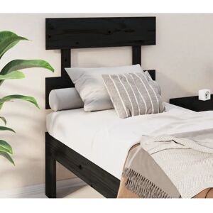 vidaXL Black Solid Wood Pine Bed Headboard - Bed Type vidaXL Black Solid Wood Pine Bed Headboard - Bed Type