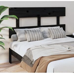 vidaXL Black Solid Wood Pine Bed Headboard - Bed Type vidaXL Black Solid Wood Pine Bed Headboard - Bed Type